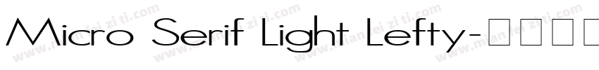 Micro Serif Light Lefty字体转换